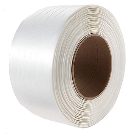 Idl Packaging Poly Cord Strapping, 1 1/4"x820 Ft., White CCS-114
